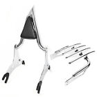Chrom Sissy Bar w/ Rack for Indian Chief Roadmaster Springfield Challenger 14-up (For: Indian Roadmaster)