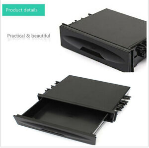 1X Black Cars Standard Single-disc One layer Machine Din Pocket Kit Storage Box