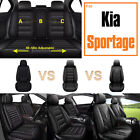 Car 2&5 Seat Covers Protector Pad Fuax Leather For Kia Sportage 2009-2025 Black (For: 2023 Kia Sportage)