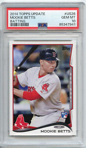 PSA 10 Mookie Betts 2014 Topps Update #US26 Batting RC Rookie Card Dodgers