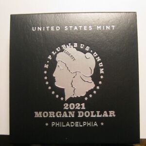2021 P Morgan Dollar ORIGINAL U.S. MINT BOX AND COA, No Privy Mark