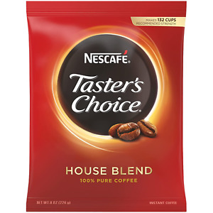 Nescafe Instant Coffee, Taster'S Choice Light Roast House Blend, 8 Ounce Bulk Ba