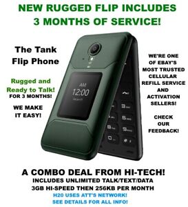 CELL PHONE with 😎  3 MONTHS SERVICE  ✅ H2O UNLIMITED T/T  3gb Month ✅ NEW!!