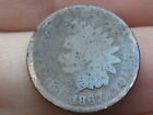 1867 Indian Head Cent Penny- Good Details, 1867/67 Overdate?