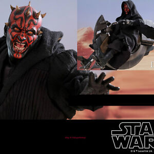 Action Figures Hot Toys HT Star Wars Darth Maul with Sith Speeder VIP 1/6 DX17