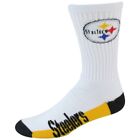 Pittsburgh Steelers White Team Color Block Socks