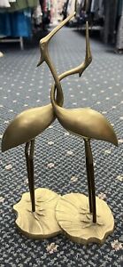 New ListingVintage Brass Pair of Cranes Bird Statue With Intertwined Necks 1970s Sculpture