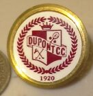 1920 DUPONT COUNTRY CLUB RED VINTAGE BALL MARKER  BRASS STEM