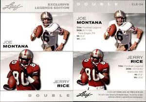 2023 Leaf Legends Edition Joe Montana / Jerry Rice #ELE-04 San Francisco 49ers