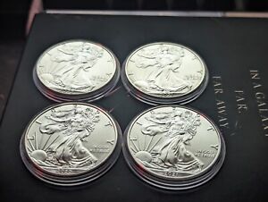 Lot Of 4 Oz -American Silver Eagle 2020 2021 Both Types And 2022