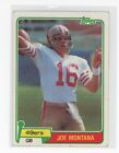 1981 Topps JOE MONTANA Real ROOKIE CARD RC #216 San Francisco 49ers HOF VG-EX