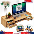 Wooden Desk Organizer with Drawers Office Supplies Computer Desktop Tabletop