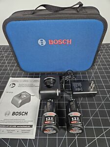 2x Bosch BAT414 12 Volt 12V Max 2.0Ah Batteries Lithium Ion W Charger And Bag