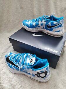 Nike KD VI 6 ID Custom Graffiti Theme 653743-993 Blue/White Size 9.5 - DEADSTOCK