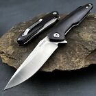 VORTEK GROVE Dark Wood D2 Blade Ball Bearing Flipper EDC Folding Pocket Knife