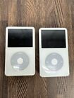 Lot of 2 - Apple iPod A1136 Classic 5th Generation For Parts - Read 80GB & 1 ?GB