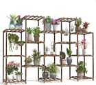 Plant Stand Indoor Outdoor, 15 Tier Tall Wood Plant Shelf Large Flower Pot Stand
