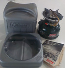 Vtg Coleman 508 Single Burner Stove With Case Camping USA 10-85 Tested and Works