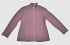 Spyder Jacket Endure Core Full Zip Mid-weight Sweater Purple Ribbed Womens Large