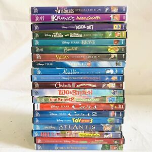 (20) All Walt Disney Pixar DVD Movie Lot, Animated Cartoon Family Kids Children