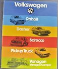 1980 Volkswagen Brochure Rabbit Scirocco Dasher Pickup Truck Vanagon Camper VW