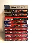TDK Blank Audio Cassette Tapes D 60 90 100 Minutes High Output Lot of 10