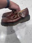VTG doc martens mary janes Women’s 6 Brown leather Buckle Made In England