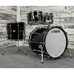 Yamaha Recording Custom 4pc Rock Drum Set Solid Black