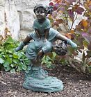 Leapfrog Garden Statue Sculpture Children Playing Figurine ~ Detailed, Antiqued