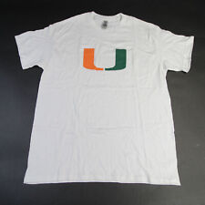 Miami Hurricanes Gildan Heavy Cotton Short Sleeve Shirt Men's White New