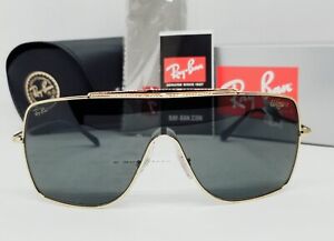 Ray Ban WINGS II polished gold/dark grey RB3697 924687 sunglasses NEW IN BOX!