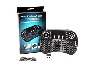 i8 2.4GHz Mini Wireless Keyboard with Touchpad QWERTY LED Backlit Mouse USB