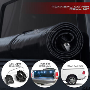For 2001-2003 Ford F150 5.5 Ft Short Bed Lock & Roll-Up Tonneau Cover+LED Lights (For: Ford F-150)