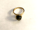 Alexis Bittar Black Mini Sphere Lucite Ring Size 5