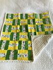 New ListingHandmade Patchwork Green Yellow Cotton Child Baby Quilt Blanket  33” X 33”