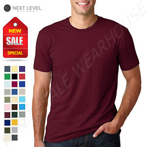 NEW Next Level 100% Cotton Men's Premium Fitted Crew Neck XS-XL T-Shirt R-3600