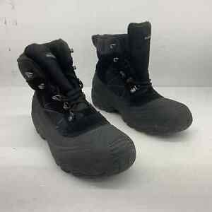 Adventuridge Men's Snow Boots Size 9 Black Leather Preowned