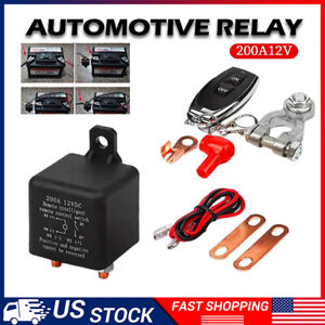 Car Battery Disconnect Cut Off Isolator Master Switch Control W/ Wireless Remote