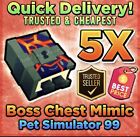 Pet Simulator 99. x5 Boss Chest Mimic ENCHANT -  OP BOOK - Same Day