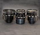 Set of 3 lenses MIR 11 2/12.5 VEGA 7 2/20 VEGA 9 2,1/50 for camera Krasnogorsk-2
