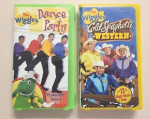 2 Playtested VHS Cassettes The Wiggles: Dance Party & Cold Spaghetti Western