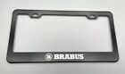 Brabus Black License Plate Frame Stainless Steel with Laser Engraved