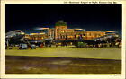 TWA Transcontinental Line airplanes 1940s Municipal Airport night Kansas City MO