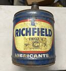 RICHFIELD 5 Gallon Can Lubricants Circle C Motor Oil SAE 30 Oil Gas Corporation