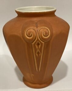 STUNNING ART DECO Coors Golden Colorado Burnt Orange  6' Vase