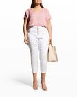 MICHAEL Michael Kors Women's Plus Sz Jeans 22W Rolled-Hem Skinny White