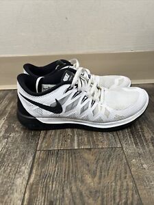 Nike Free 5.0 Mens Size 9 White Black Running Shoes Sneakers