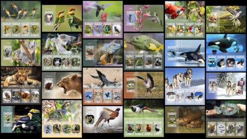 FAUNA Wild animals collection - long set 24 sheets MNH Yvert CV 334€ #CNA189