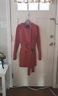 COIINCOS Red Trench Coat Jacket Coat Long Jacket Small