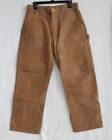 CARHARTT B01 VINTAGE MENS BROWN USA MADE DOUBLE KNEE CARPENTER JEANS SIZE 31x30